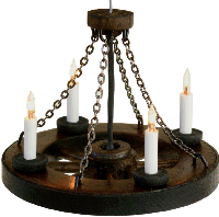 1/12th Scale Four Candle Wheel light